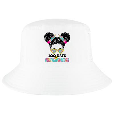 100 Days Of Kindergarten Girls Messy 100th Day Of School Cool Comfort Performance Bucket Hat