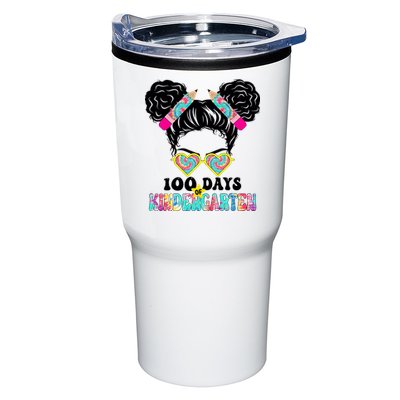 100 Days Of Kindergarten Girls Messy 100th Day Of School Tumbler