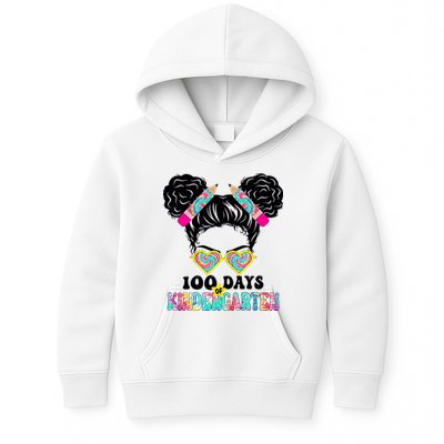 100 Days Of Kindergarten Girls Messy 100th Day Of School Kids Hoodie