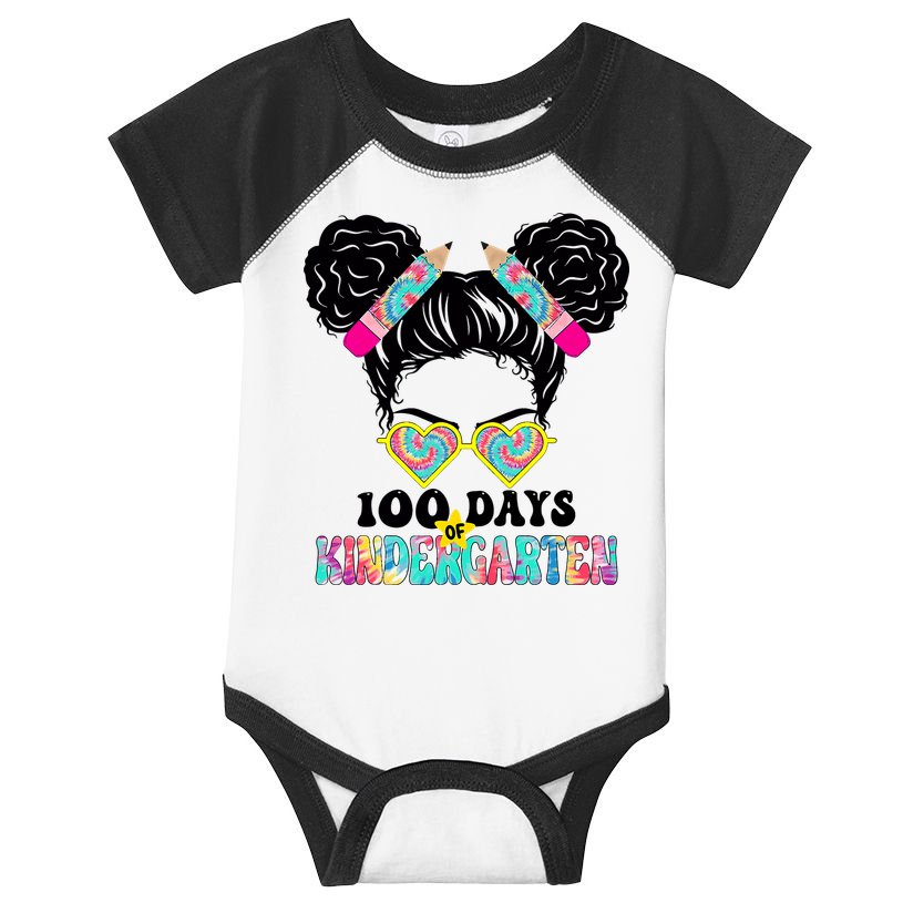 100 Days Of Kindergarten Girls Messy 100th Day Of School Infant Baby Jersey Bodysuit