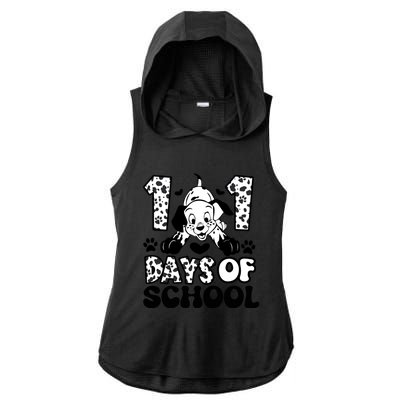 101 Days Of School Dalmatian I Survived 100 Days Of School Funnny Ladies PosiCharge Tri-Blend Wicking Draft Hoodie Tank