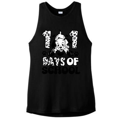 101 Days Of School Dalmatian I Survived 100 Days Of School Funnny Ladies PosiCharge Tri-Blend Wicking Tank