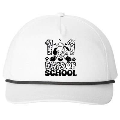 101 Days Of School Dalmatian I Survived 100 Days Of School Funnny Snapback Five-Panel Rope Hat