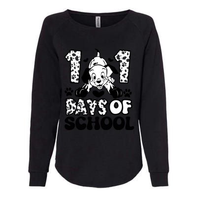 101 Days Of School Dalmatian I Survived 100 Days Of School Funnny Womens California Wash Sweatshirt