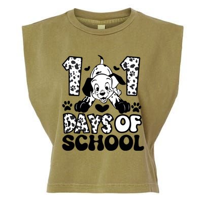 101 Days Of School Dalmatian I Survived 100 Days Of School Funnny Garment-Dyed Women's Muscle Tee