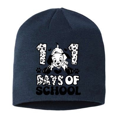 101 Days Of School Dalmatian I Survived 100 Days Of School Funnny Sustainable Beanie