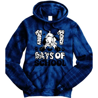 101 Days Of School Dalmatian I Survived 100 Days Of School Funnny Tie Dye Hoodie