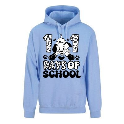 101 Days Of School Dalmatian I Survived 100 Days Of School Funnny Unisex Surf Hoodie