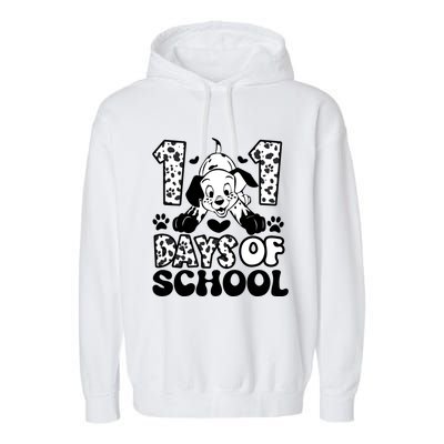 101 Days Of School Dalmatian I Survived 100 Days Of School Funnny Garment-Dyed Fleece Hoodie