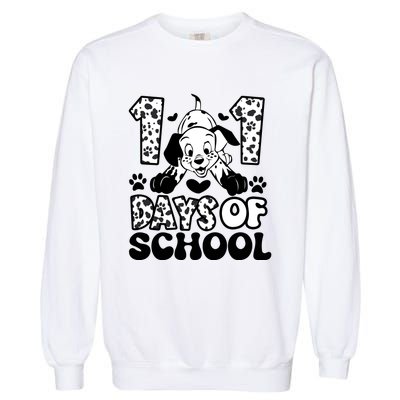 101 Days Of School Dalmatian I Survived 100 Days Of School Funnny Garment-Dyed Sweatshirt