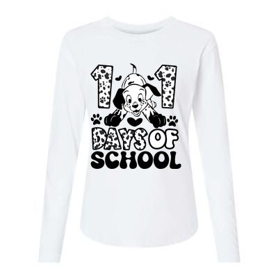 101 Days Of School Dalmatian I Survived 100 Days Of School Funnny Womens Cotton Relaxed Long Sleeve T-Shirt