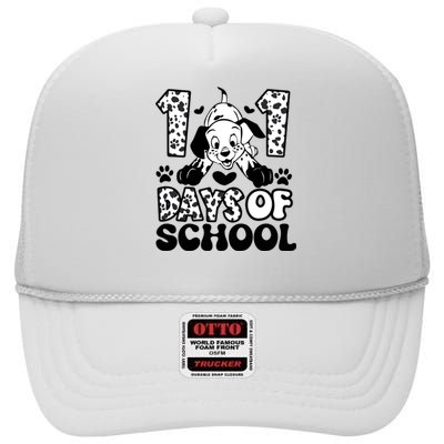 101 Days Of School Dalmatian I Survived 100 Days Of School Funnny High Crown Mesh Back Trucker Hat