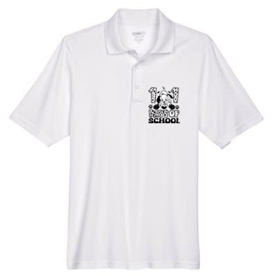 101 Days Of School Dalmatian I Survived 100 Days Of School Funnny Men's Origin Performance Pique Polo