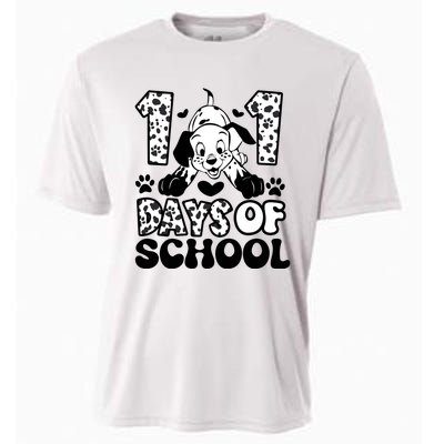 101 Days Of School Dalmatian I Survived 100 Days Of School Funnny Cooling Performance Crew T-Shirt