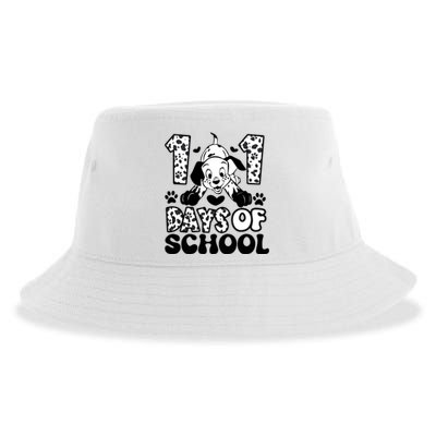 101 Days Of School Dalmatian I Survived 100 Days Of School Funnny Sustainable Bucket Hat