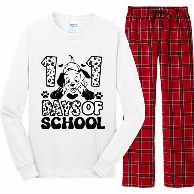 101 Days Of School Dalmatian I Survived 100 Days Of School Funnny Long Sleeve Pajama Set