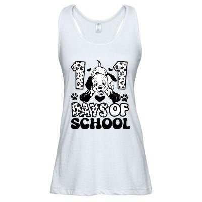 101 Days Of School Dalmatian I Survived 100 Days Of School Funnny Ladies Essential Flowy Tank