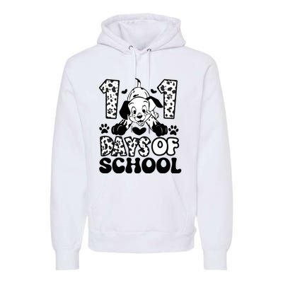 101 Days Of School Dalmatian I Survived 100 Days Of School Funnny Premium Hoodie