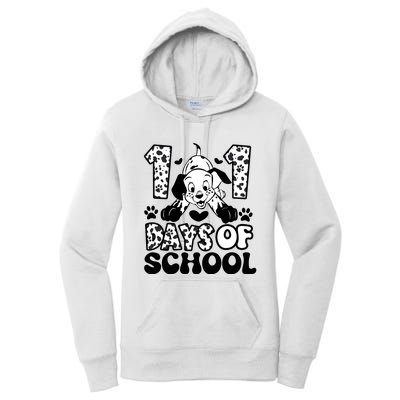 101 Days Of School Dalmatian I Survived 100 Days Of School Funnny Women's Pullover Hoodie