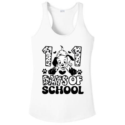 101 Days Of School Dalmatian I Survived 100 Days Of School Funnny Ladies PosiCharge Competitor Racerback Tank