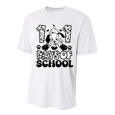 101 Days Of School Dalmatian I Survived 100 Days Of School Funnny Performance Sprint T-Shirt