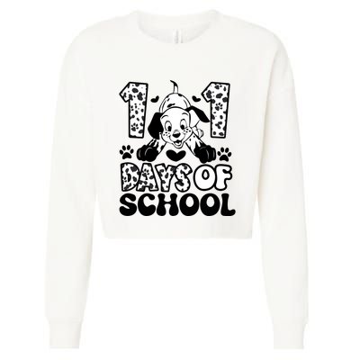 101 Days Of School Dalmatian I Survived 100 Days Of School Funnny Cropped Pullover Crew