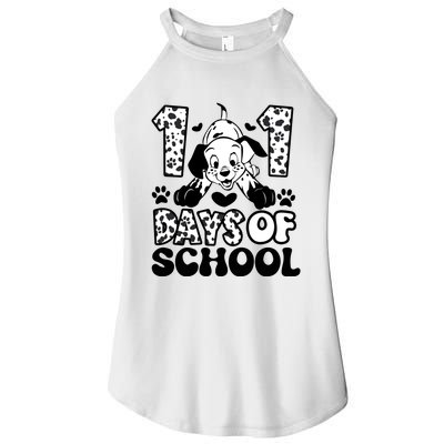 101 Days Of School Dalmatian I Survived 100 Days Of School Funnny Women's Perfect Tri Rocker Tank