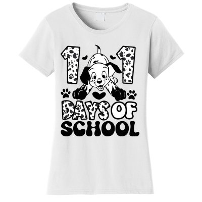 101 Days Of School Dalmatian I Survived 100 Days Of School Funnny Women's T-Shirt