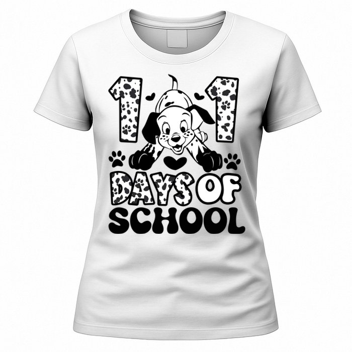 101 Days Of School Dalmatian I Survived 100 Days Of School Funnny Women's T-Shirt