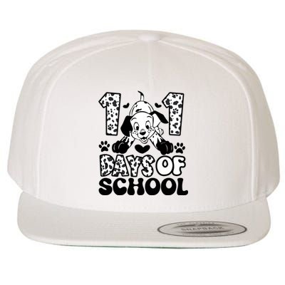 101 Days Of School Dalmatian I Survived 100 Days Of School Funnny Wool Snapback Cap