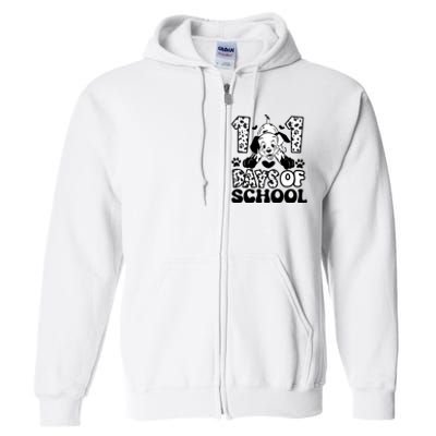 101 Days Of School Dalmatian I Survived 100 Days Of School Funnny Full Zip Hoodie