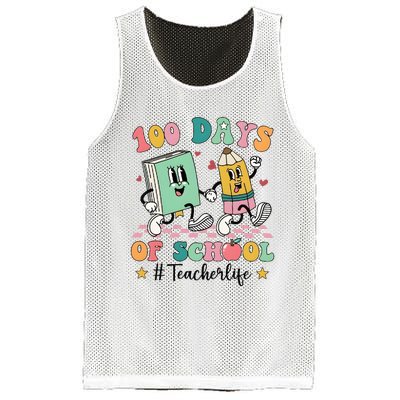 100 Days Of School Teacher Funny Teacher Life Mesh Reversible Basketball Jersey Tank