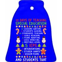 12 Days Of Teaching Special Education Ieps Sped Teacher Xmas Gift Ceramic Bell Ornament