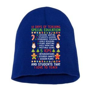 12 Days Of Teaching Special Education Ieps Sped Teacher Xmas Gift Short Acrylic Beanie