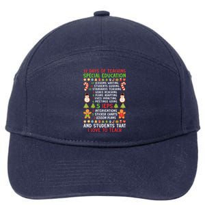 12 Days Of Teaching Special Education Ieps Sped Teacher Xmas Gift 7-Panel Snapback Hat