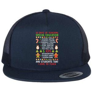 12 Days Of Teaching Special Education Ieps Sped Teacher Xmas Gift Flat Bill Trucker Hat