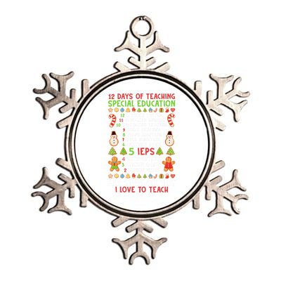 12 Days Of Teaching Special Education Ieps Sped Teacher Xmas Gift Metallic Star Ornament