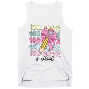 100 Days Of School Coquette Bow 100th Day Of School Tank Top