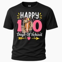 100 Days Of School Horse 100th Day Smarter Teacher Cooling Performance Crew T-Shirt