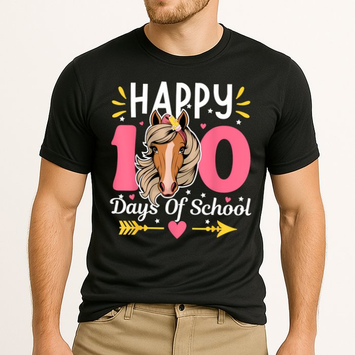100 Days Of School Horse 100th Day Smarter Teacher Cooling Performance Crew T-Shirt