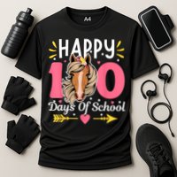 100 Days Of School Horse 100th Day Smarter Teacher Cooling Performance Crew T-Shirt