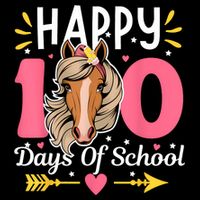 100 Days Of School Horse 100th Day Smarter Teacher Cooling Performance Crew T-Shirt