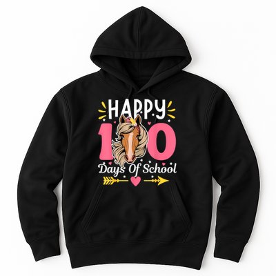 100 Days Of School Horse 100th Day Smarter Teacher Hoodie