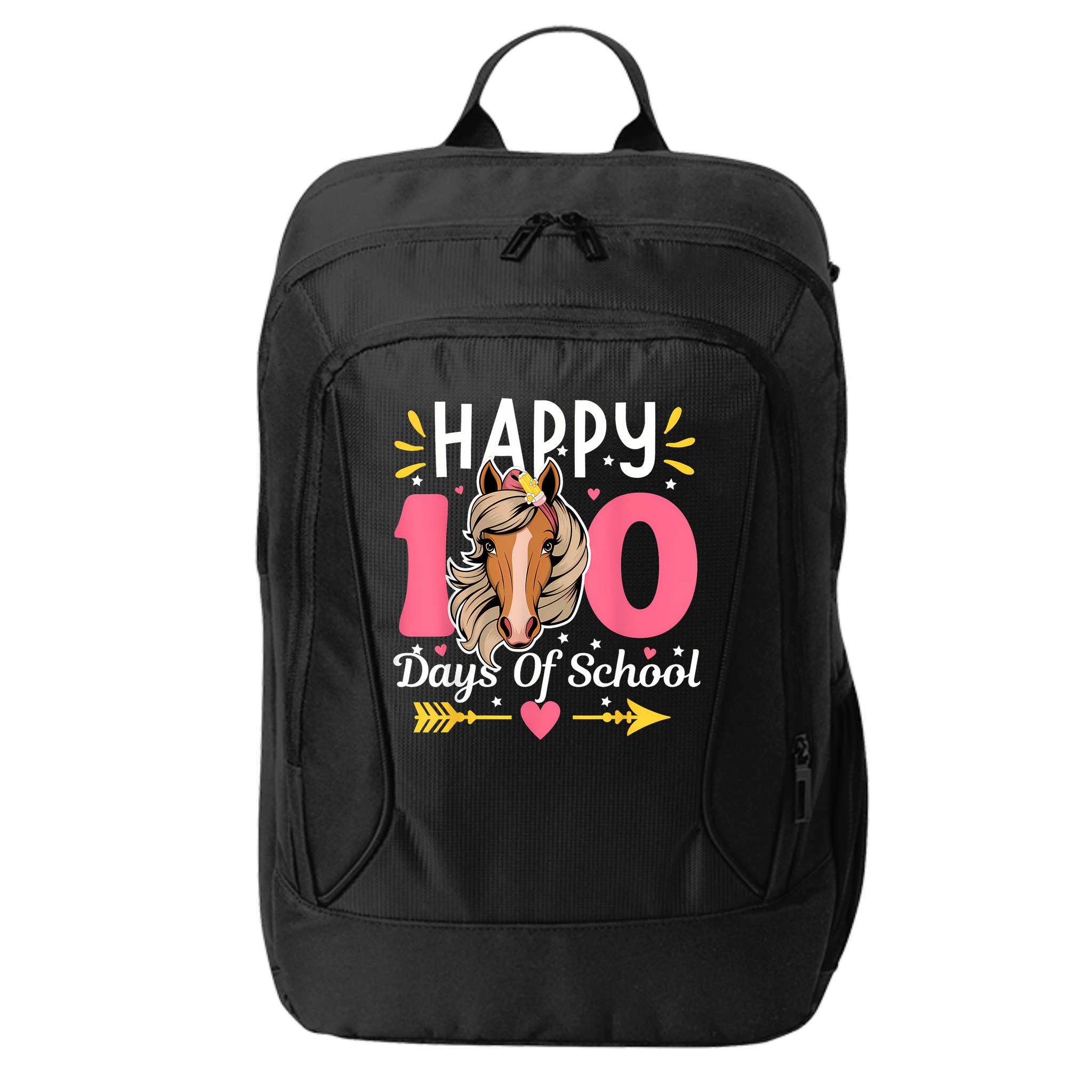 100 Days Of School Horse 100th Day Smarter Teacher City Backpack