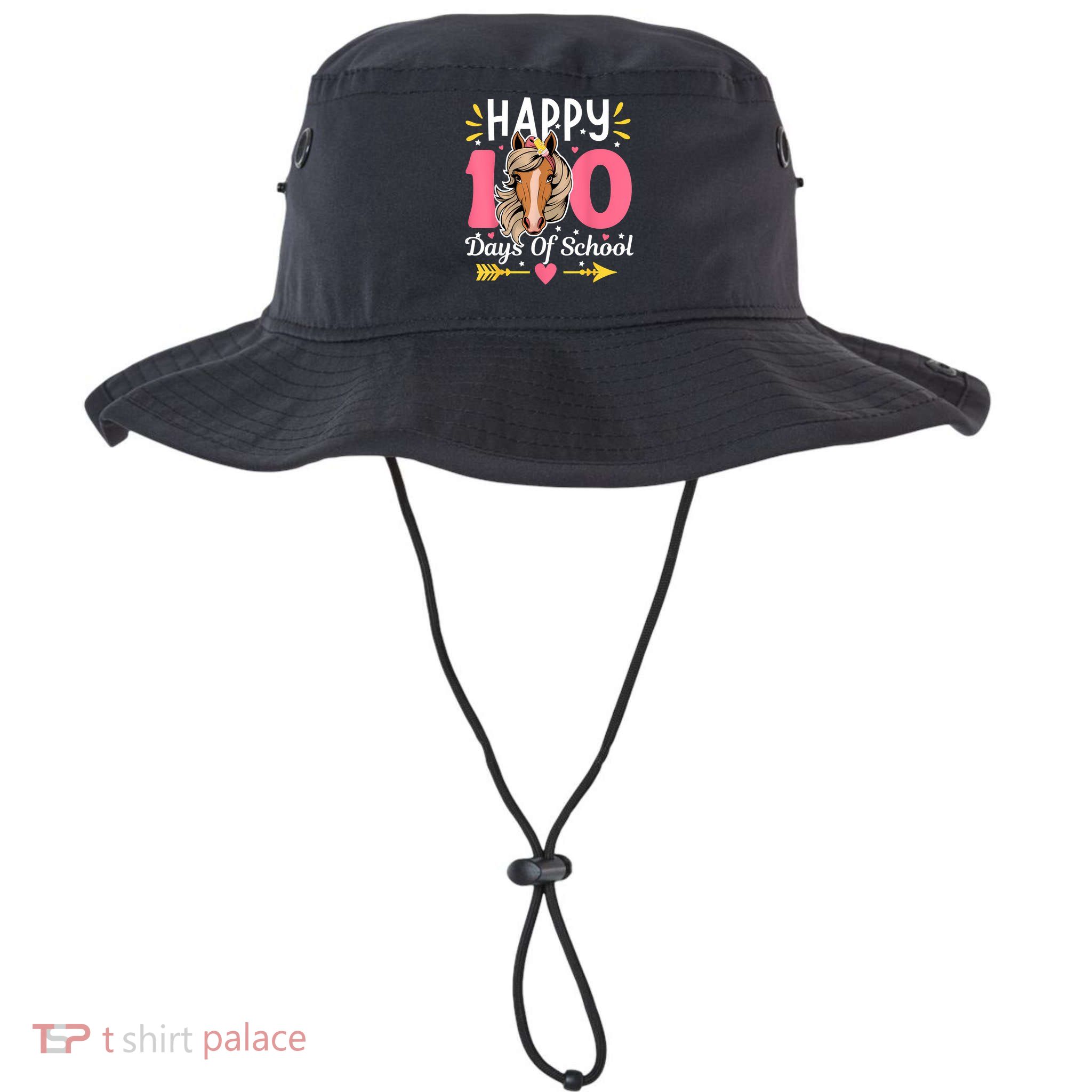 100 Days Of School Horse 100th Day Smarter Teacher Bucket Hat
