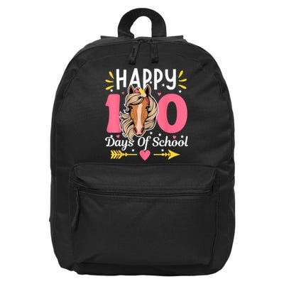 100 Days Of School Horse 100th Day Smarter Teacher 16 in Basic Backpack