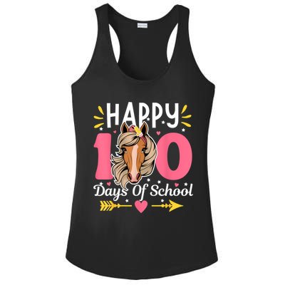 100 Days Of School Horse 100th Day Smarter Teacher Ladies PosiCharge Competitor Racerback Tank