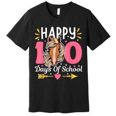 100 Days Of School Horse 100th Day Smarter Teacher Premium T-Shirt