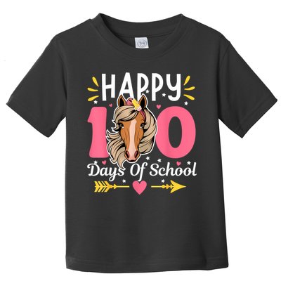 100 Days Of School Horse 100th Day Smarter Teacher Toddler T-Shirt