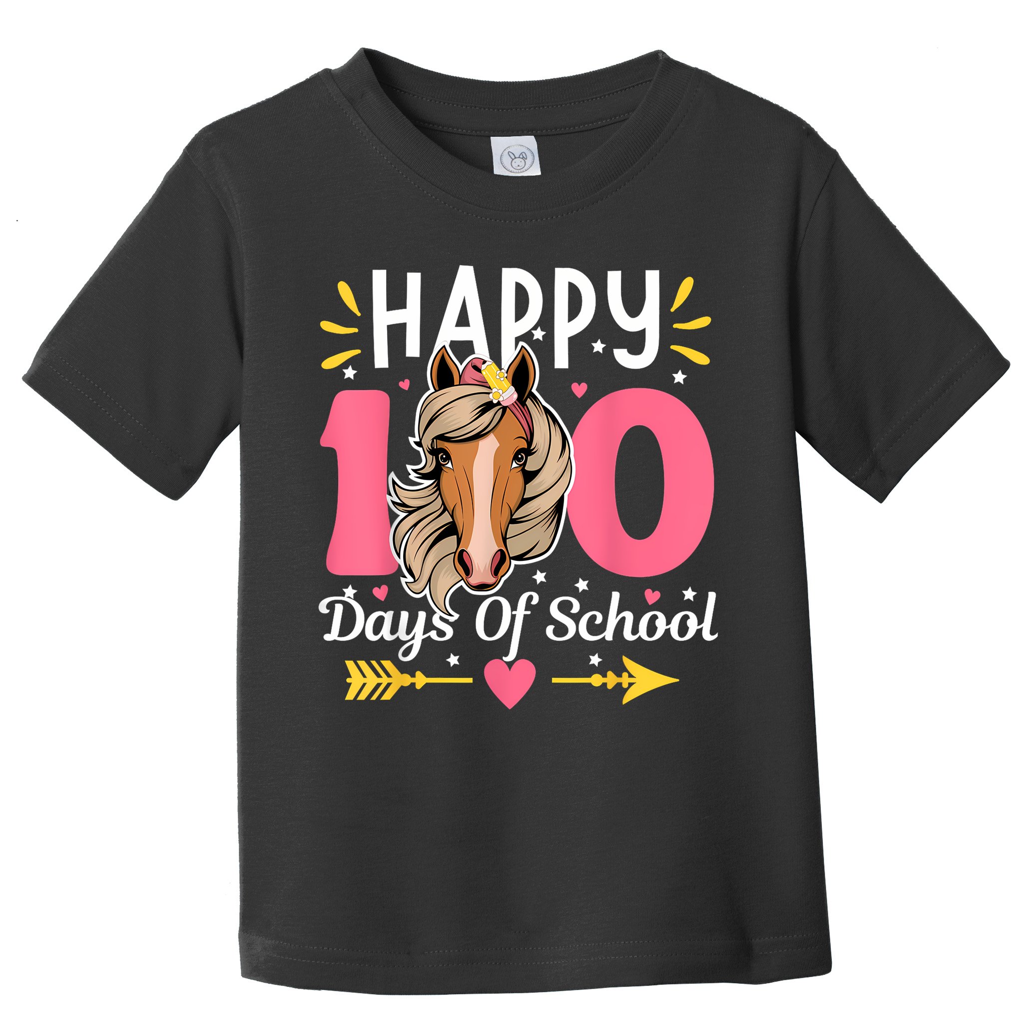 100 Days Of School Horse 100th Day Smarter Teacher Toddler T-Shirt